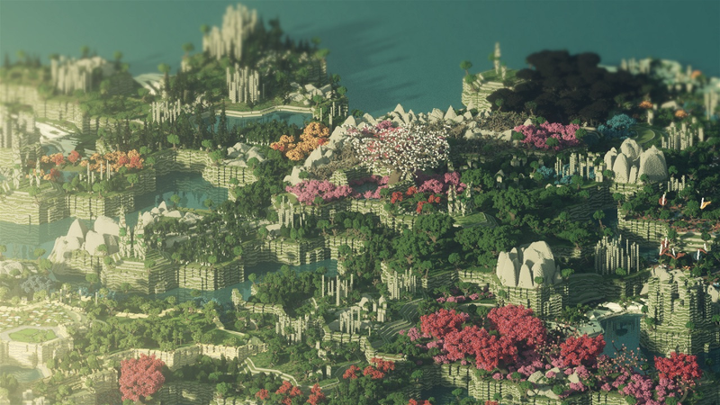Illustration for article titled Hicieron falta 400 horas para acabar de construir uno de los mapas más hermosos de Minecraft